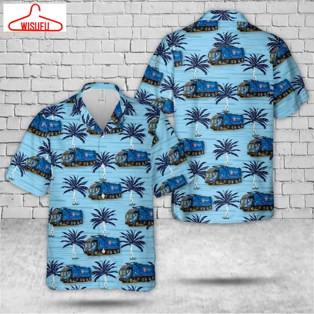 Us Waste Collector Garbage Trucks 2 Hawaiian Shirt, New Fashion Gifts