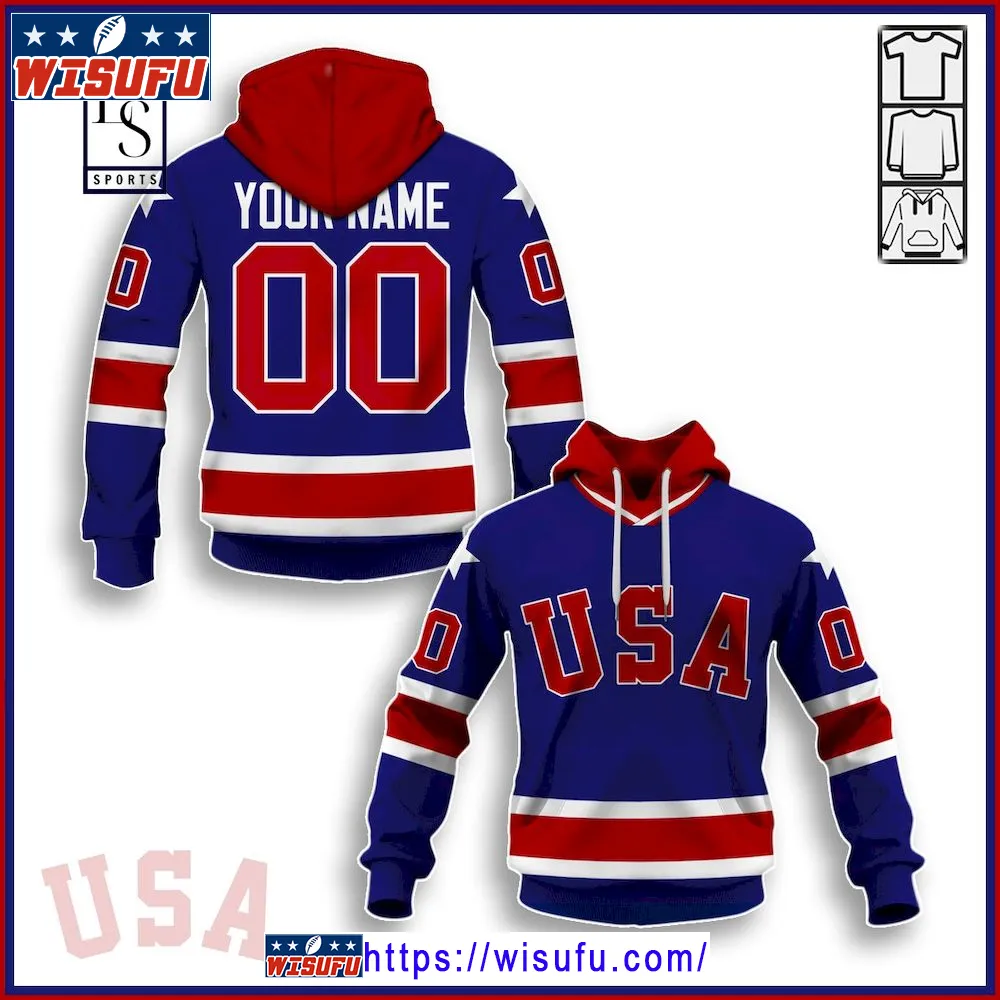 Usa Miracle On Ice Personalized Hoodie 3d