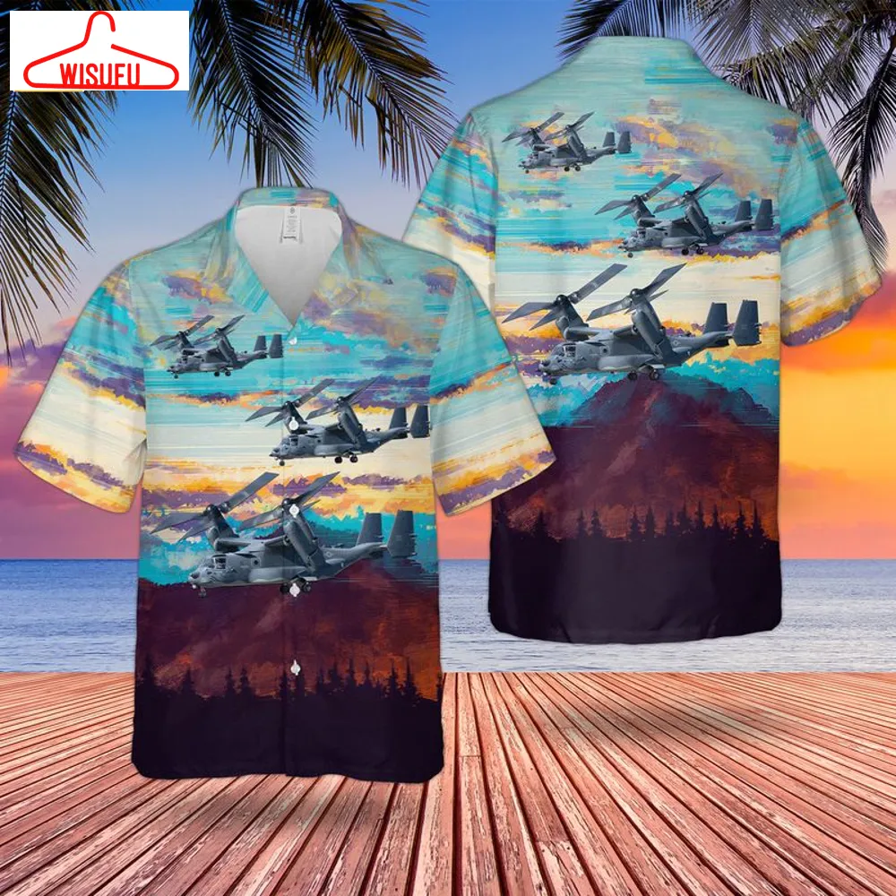 Usaf 21st Special Operations Squadron Cv-22 Osprey Hawaiian Shirt, New Fashion Gifts