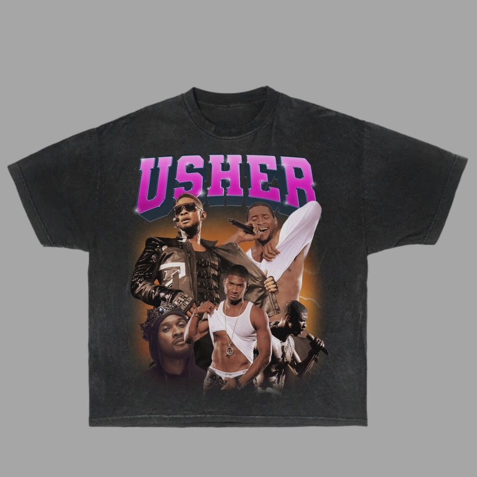 Usher T Shirt Vintage Wash Graphic Tee