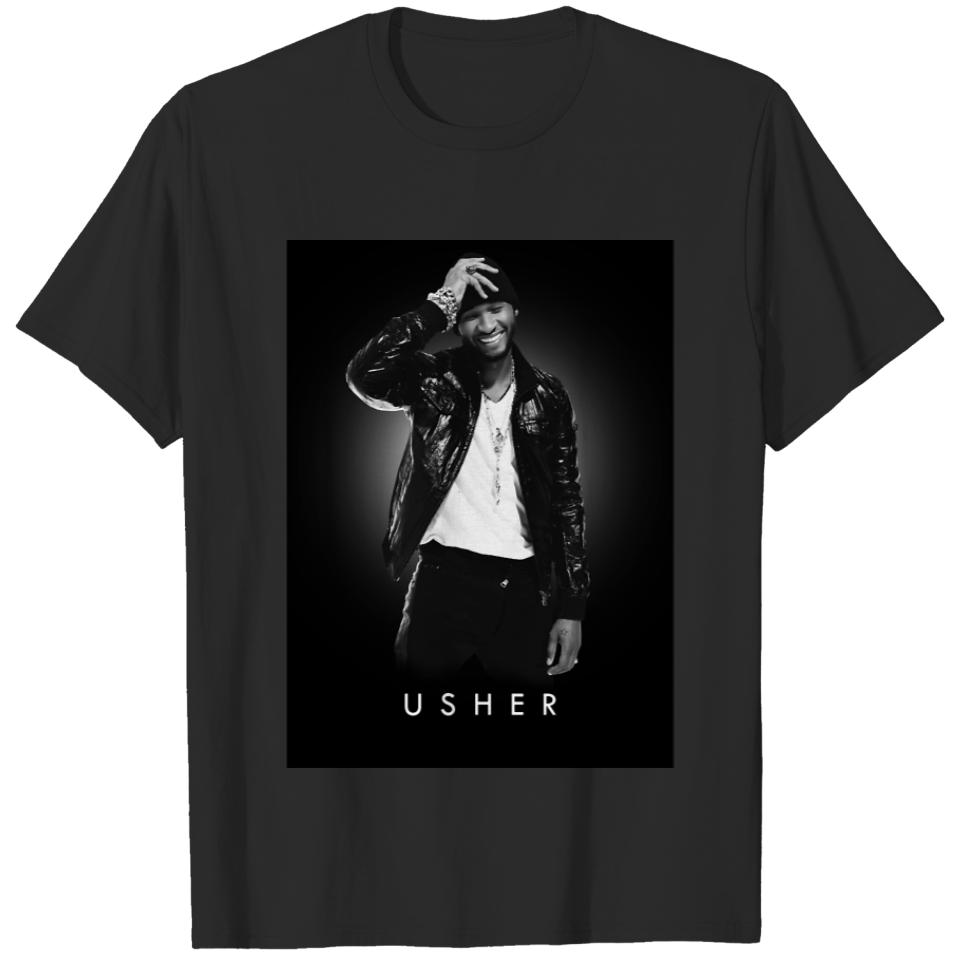 Usher Unisex Black TShirts