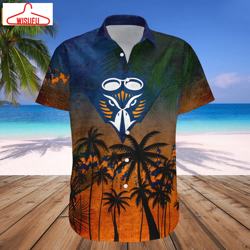 Ut Martin Skyhawks Coconut Tree Tropical Grunge Hawaiian Shirt, New Fashion Gifts