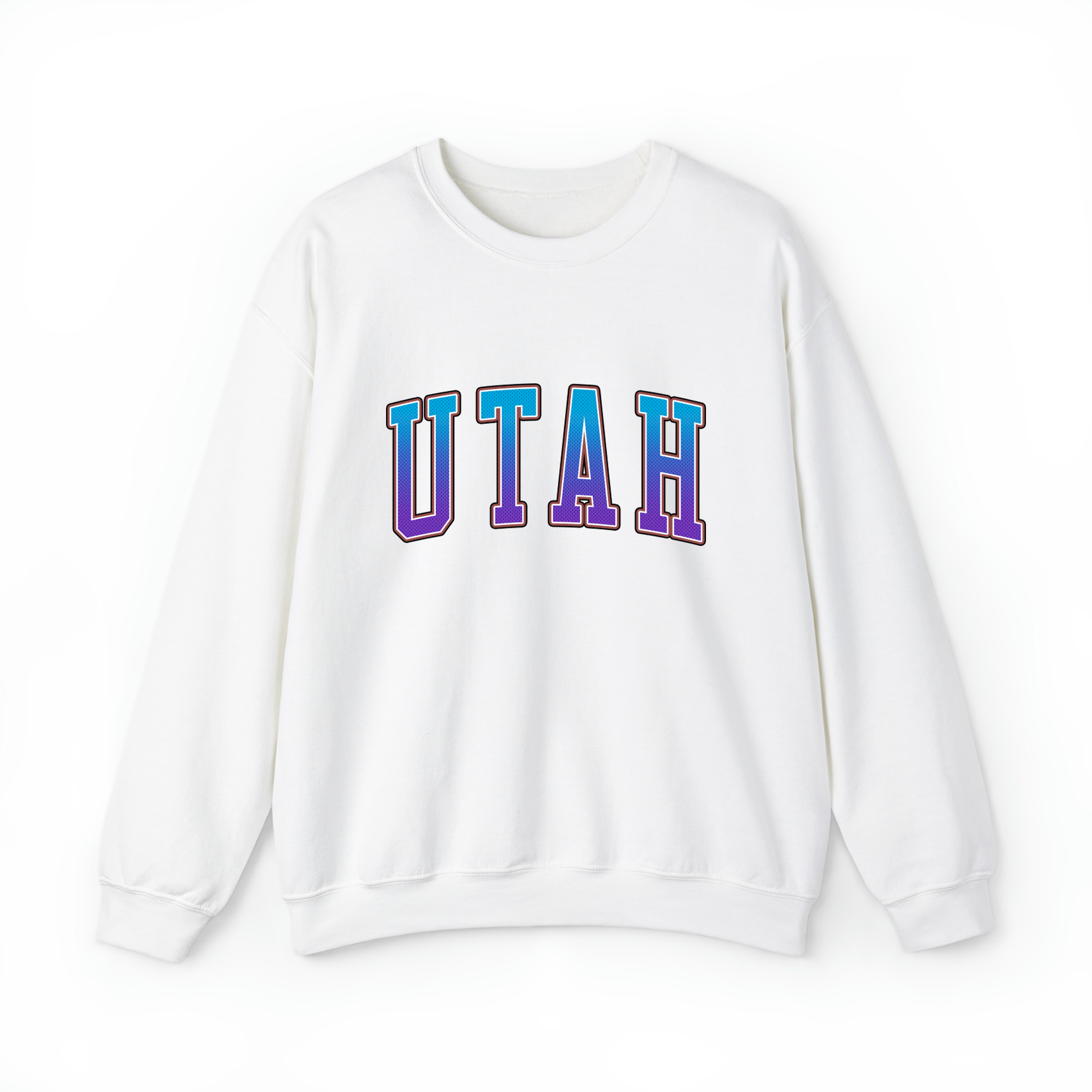 Utah Basketball Jersey Style v3 Unisex Sweatshirt- White