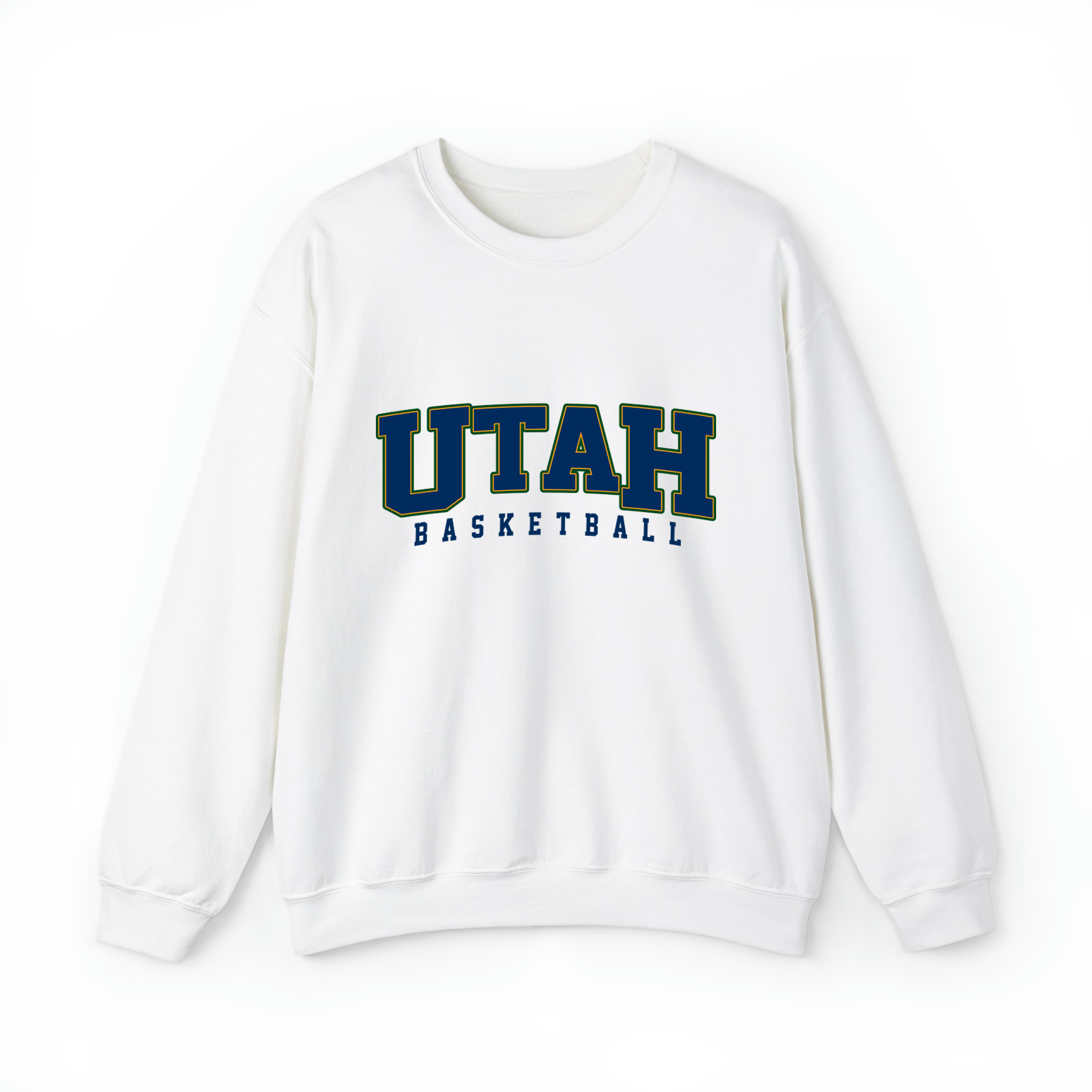 Utah Basketball Varsity Unisex Sweatshirt- White