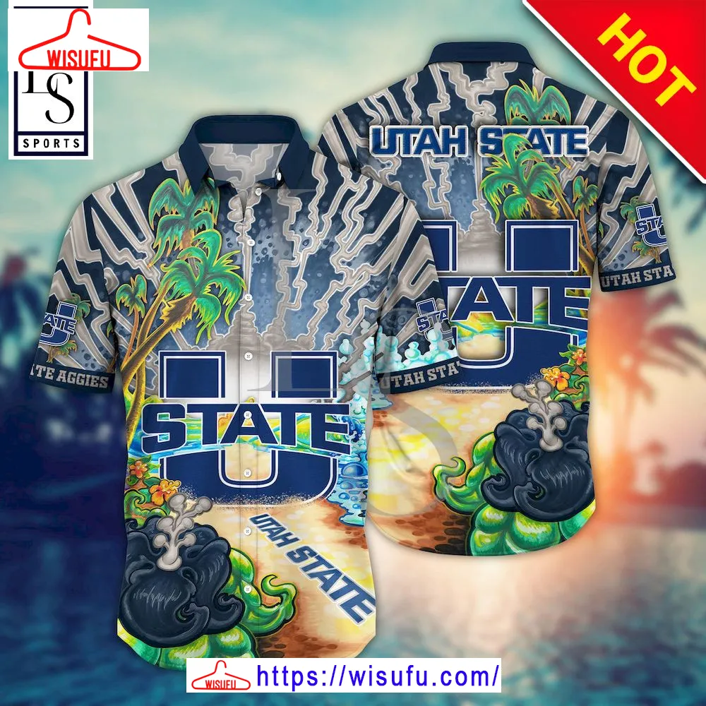 Utah State Aggies Aloha Island Hawaii Shirt, New Fashion Gifts