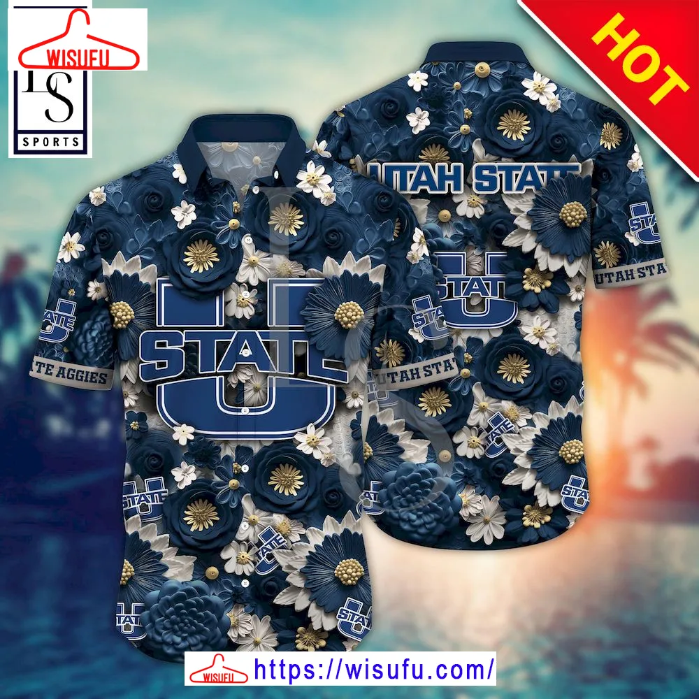 Utah State Aggies Nca-a Trending Summer Hawaiian Shirt, New Fashion Gifts