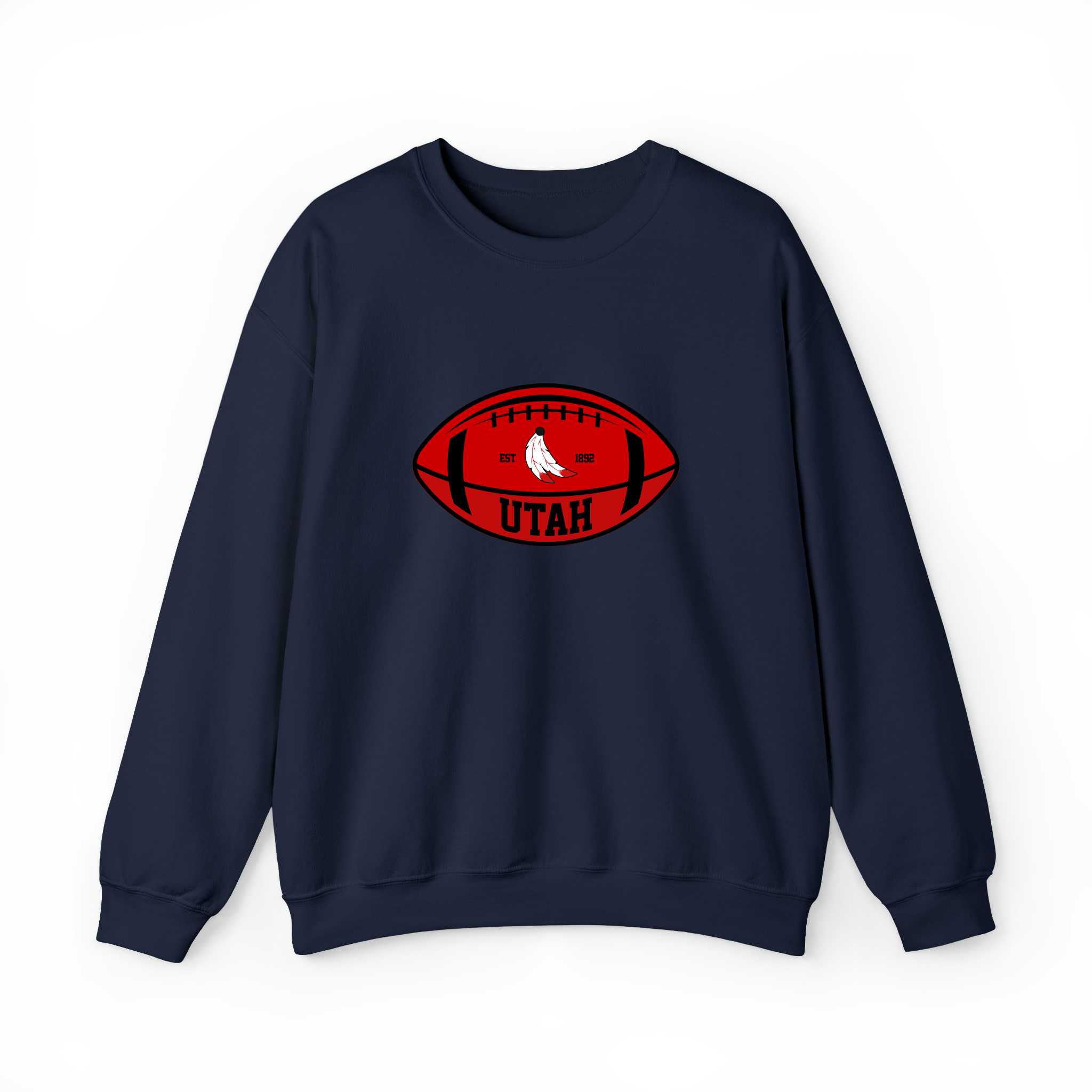 Utah Team Colors Football Unisex Sweatshirt-Navy