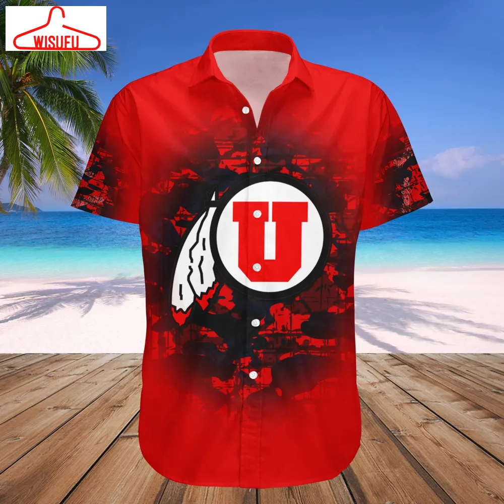 Utah Utes Camouflage Vintage Hawaiian Shirt, New Fashion Gifts