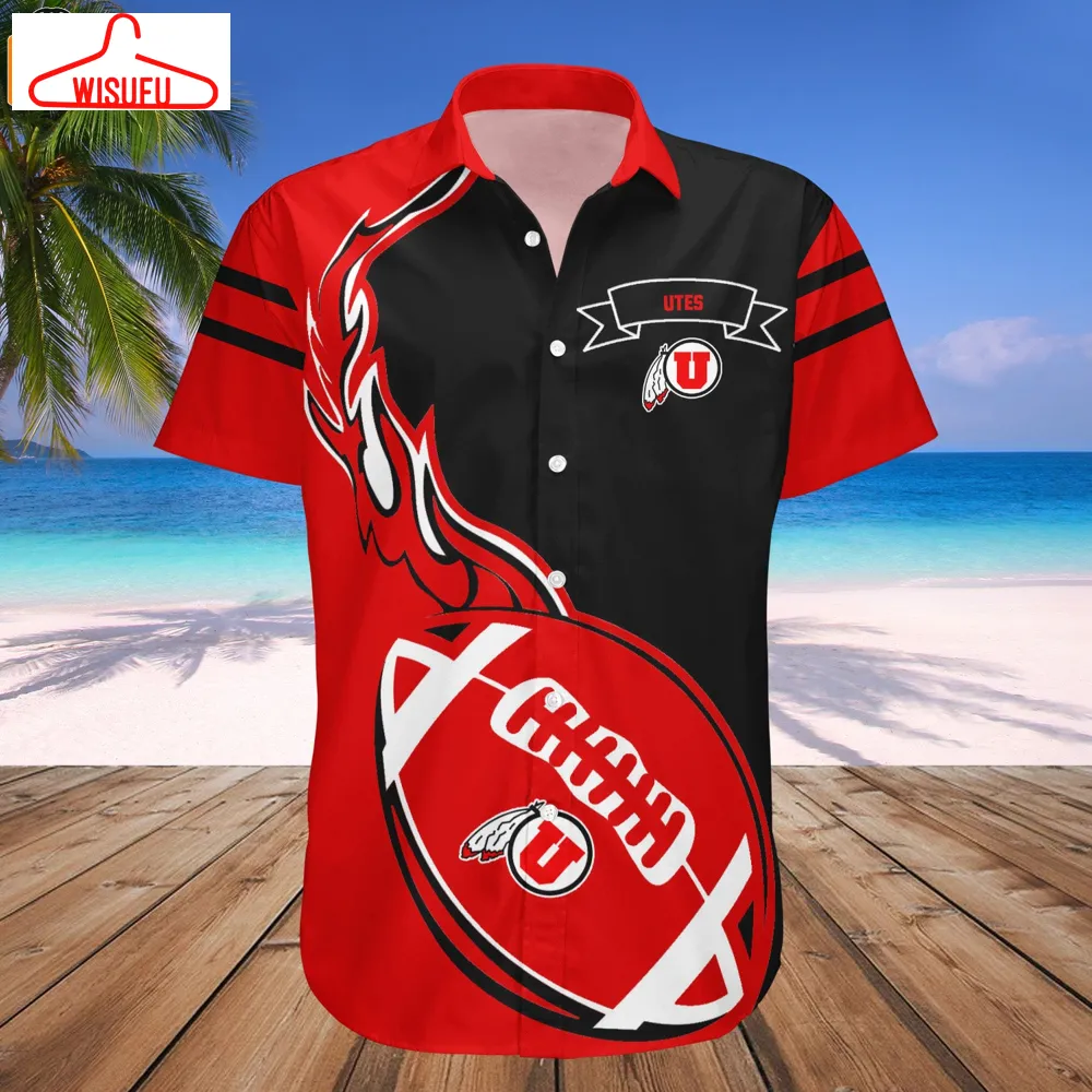 Utah Utes Flame Ball Hawaiian Shirt, New Fashion Gifts