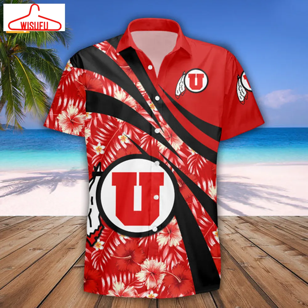 Utah Utes Hibiscus Sport Hawaiian Shirt, New Fashion Gifts