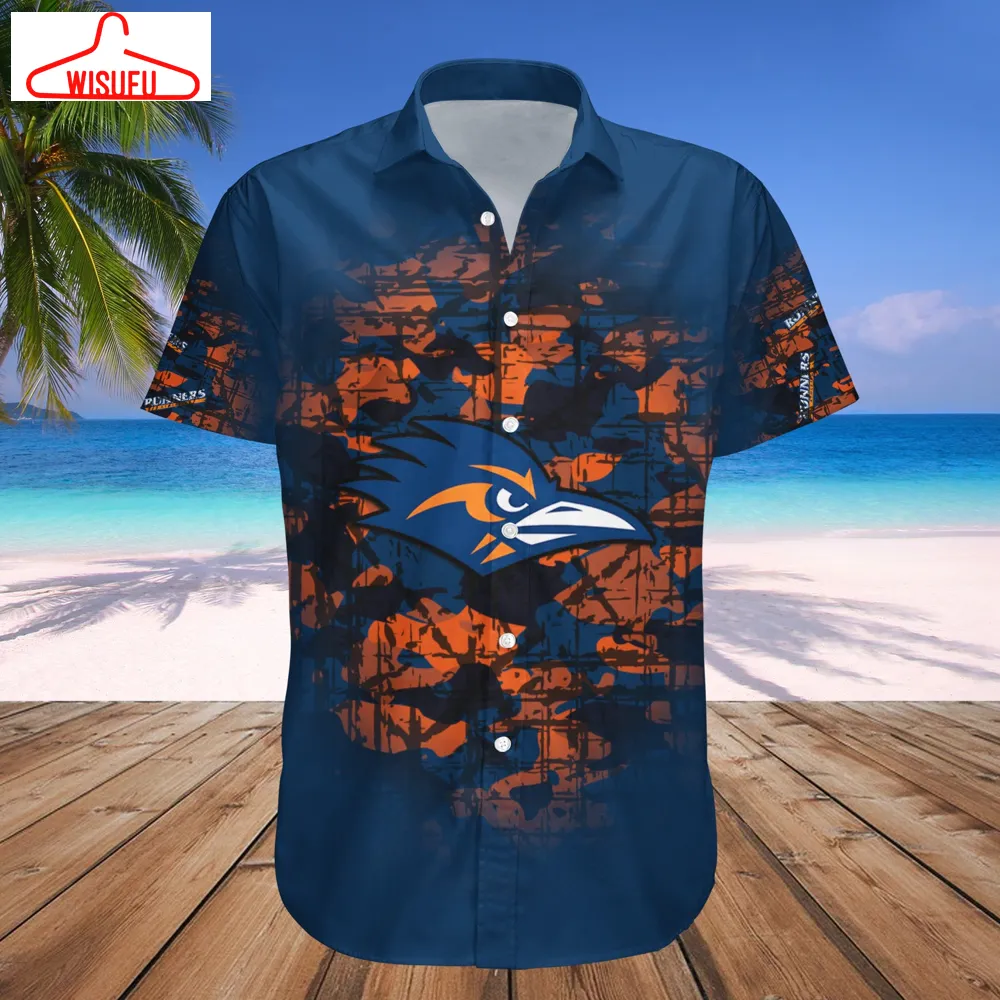 Utsa Roadrunners Camouflage Vintage Hawaiian Shirt, New Fashion Gifts