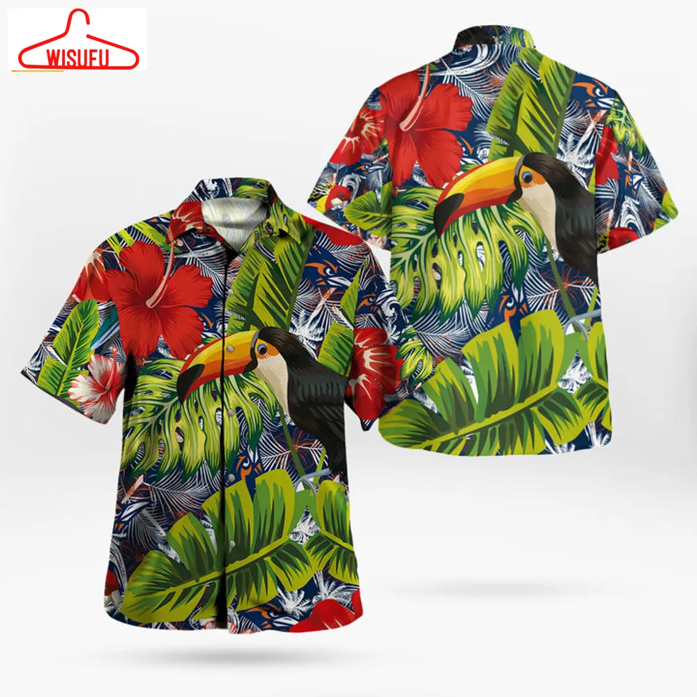 Utsa Roadrunners Parrot Pattern Tropical Garden Hawaii Shirt, New Fashion Gifts