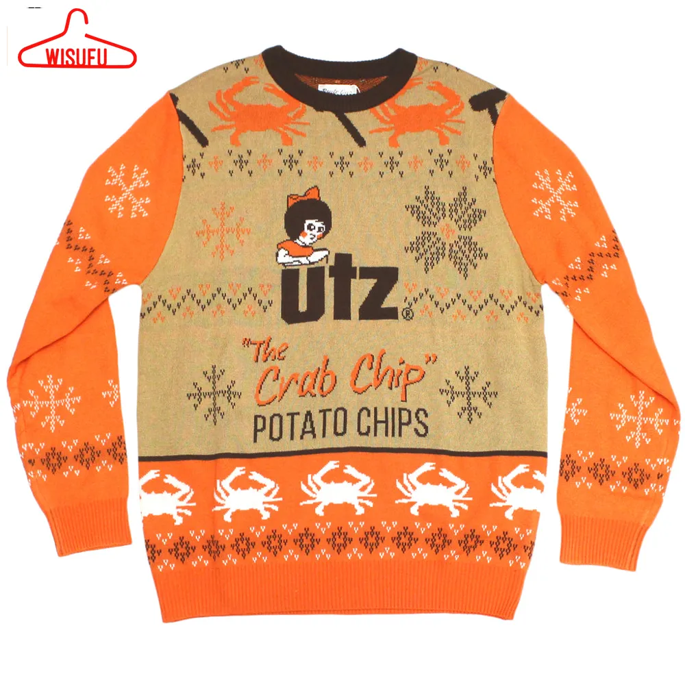 Utz The Crab Chip Potato Chips Ugly Christmas Sweater