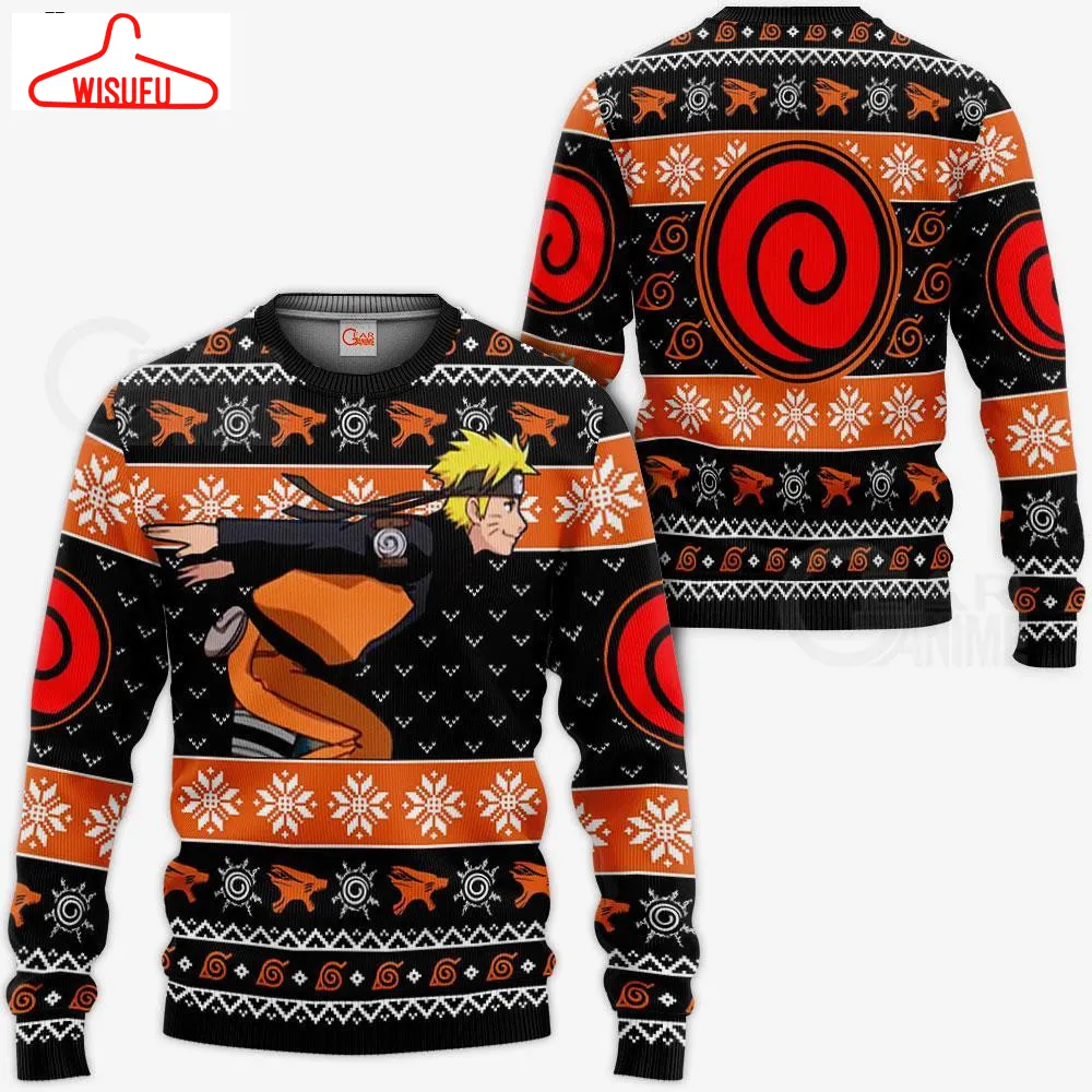 Uzumaki Naruto Running Ugly Christmas Sweater