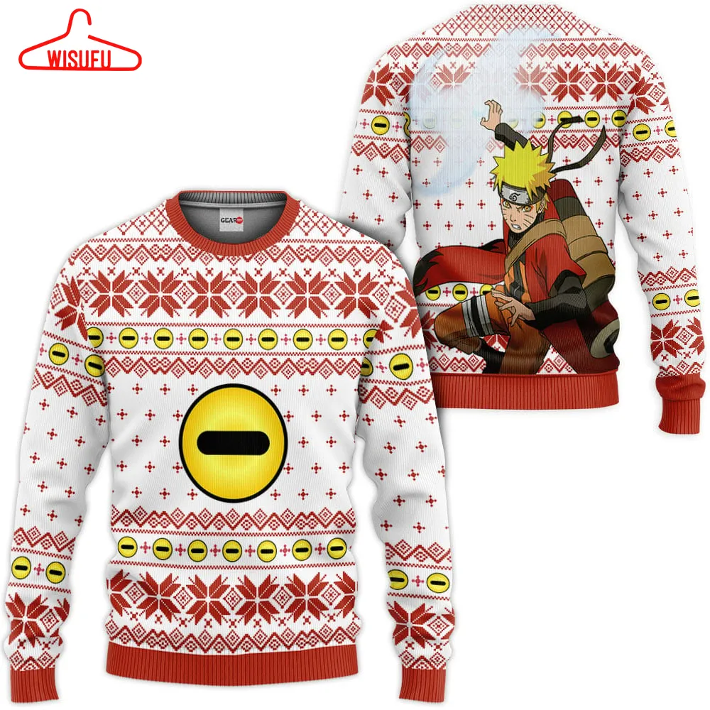 Uzumaki Sage Ugly Christmas Sweater Custom Va0822, Anime Ugly Christmas Sweater Gift For Family