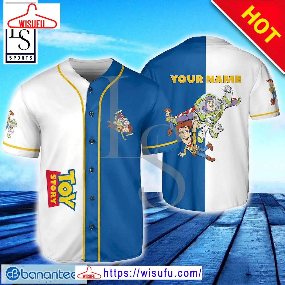 Uzz Lightyear And Sheriff Woody Custom Name Baseball Jersey, New Fashion Gifts