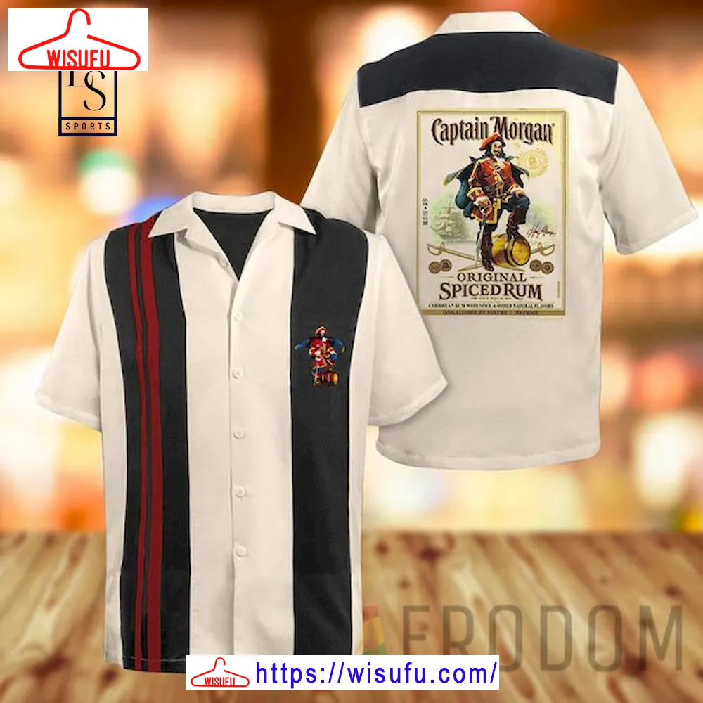 V-intage Beige Captain Morgan Hawaii Shirt, New Fashion Gifts