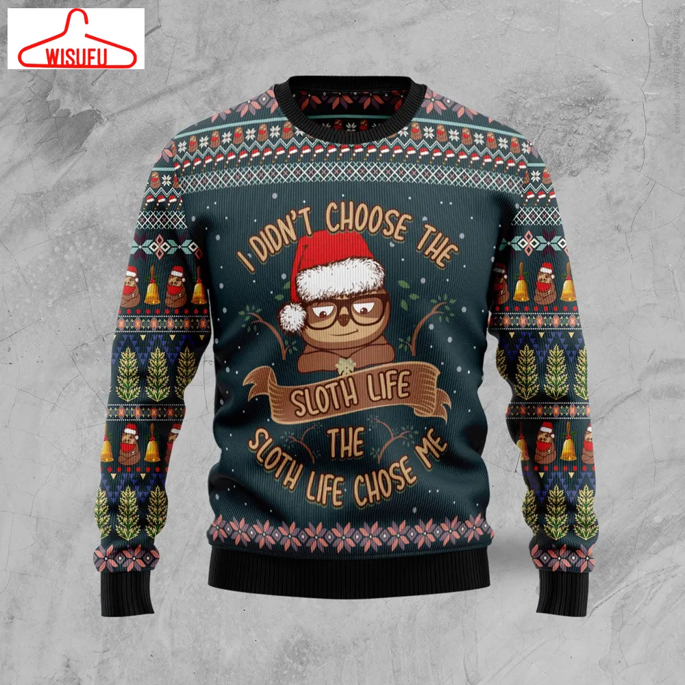 V-intagethoroughbreds12826 - Sloth Life Ugly Christmas Sweater, All Over Print New Winter Fashion 3d Sweater, Best Gift Ideas