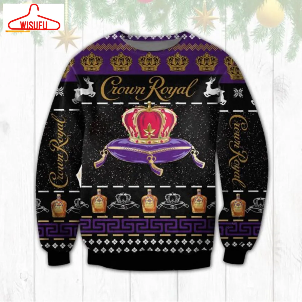 V-intagethoroughbreds48992 - Crown Royal Ugly Christmas Sweater