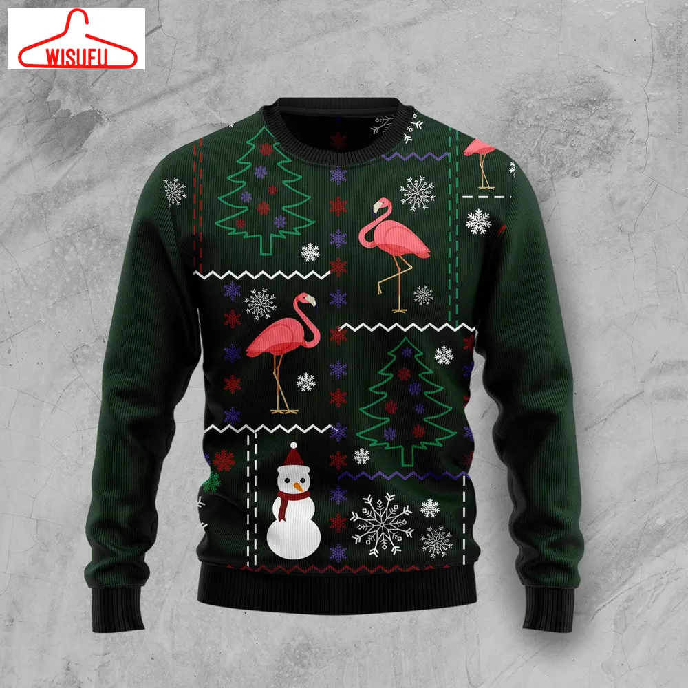 V-intagethoroughbreds85282 - Flamingo Lover Ugly Christmas Sweater, All Over Print New Winter Fashion 3d Sweater, Best Gift Ideas