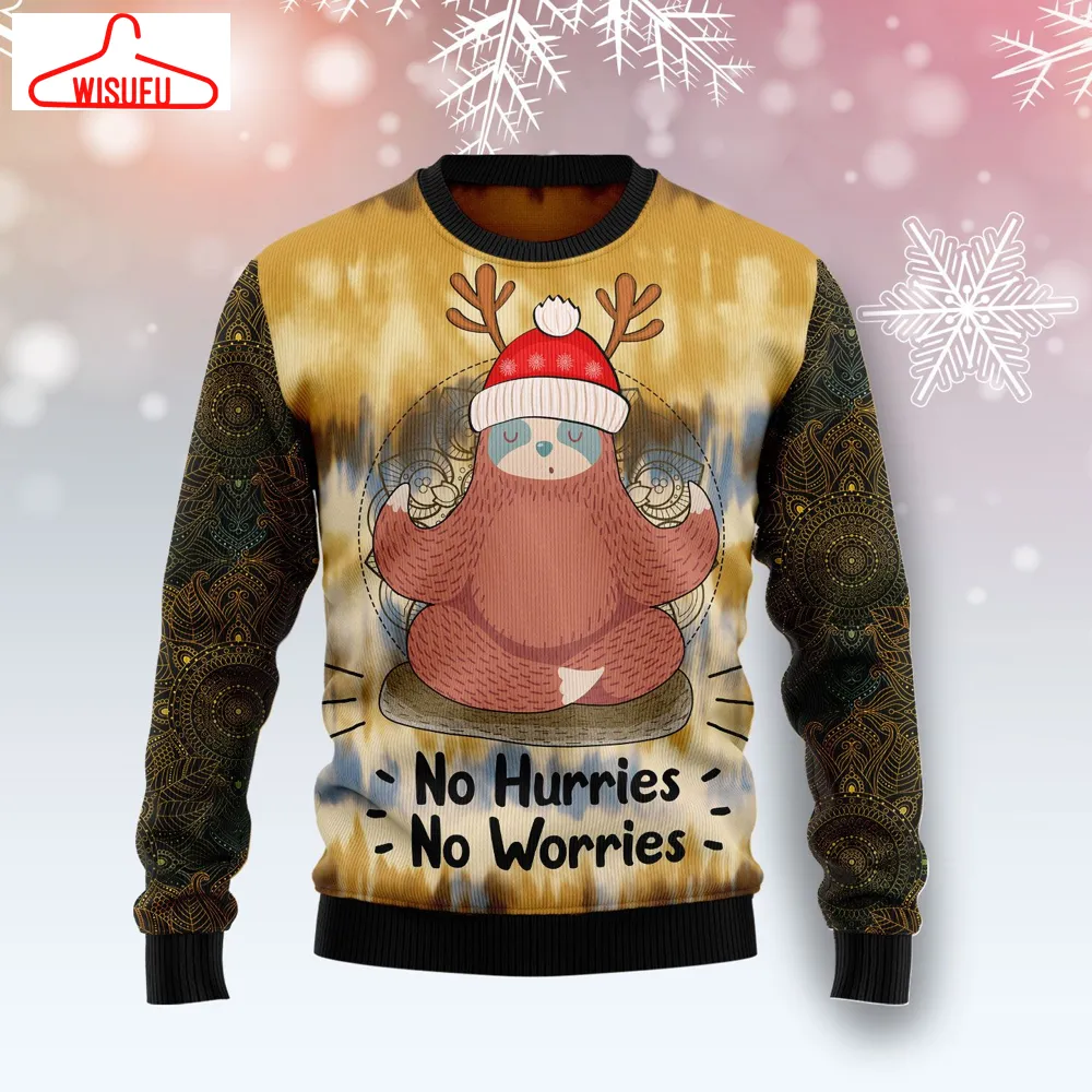 V-intagethoroughbreds93381 - Sloth Mandala Ugly Christmas Sweater, All Over Print New Winter Fashion 3d Sweater, Best Gift Ideas