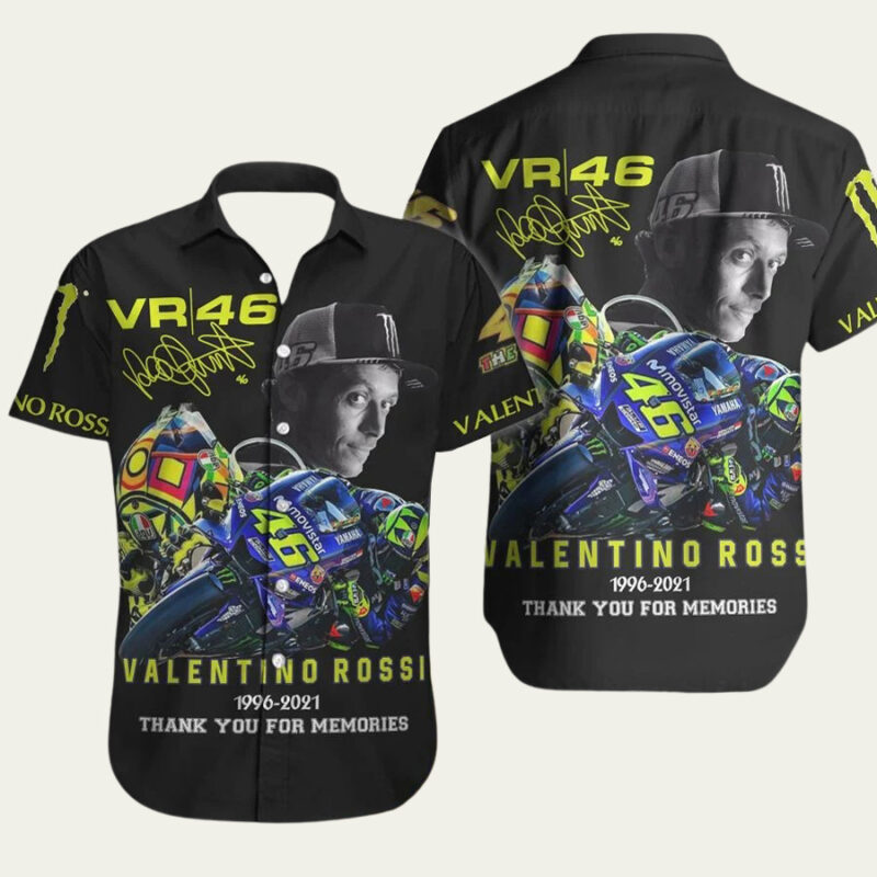 VALENTINO ROSSI VR46 THANK YOU FOR THE MEMORIES HAWAIIAN SHIRT