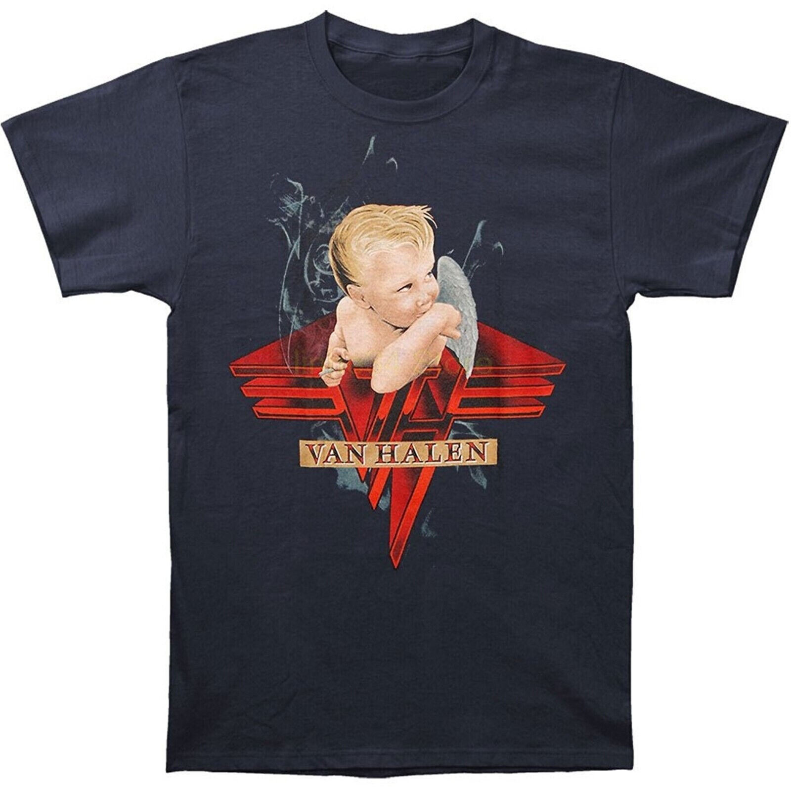 VAN HALEN cd cvr 1984 BABY SMOKING Official BLUE SHIRT