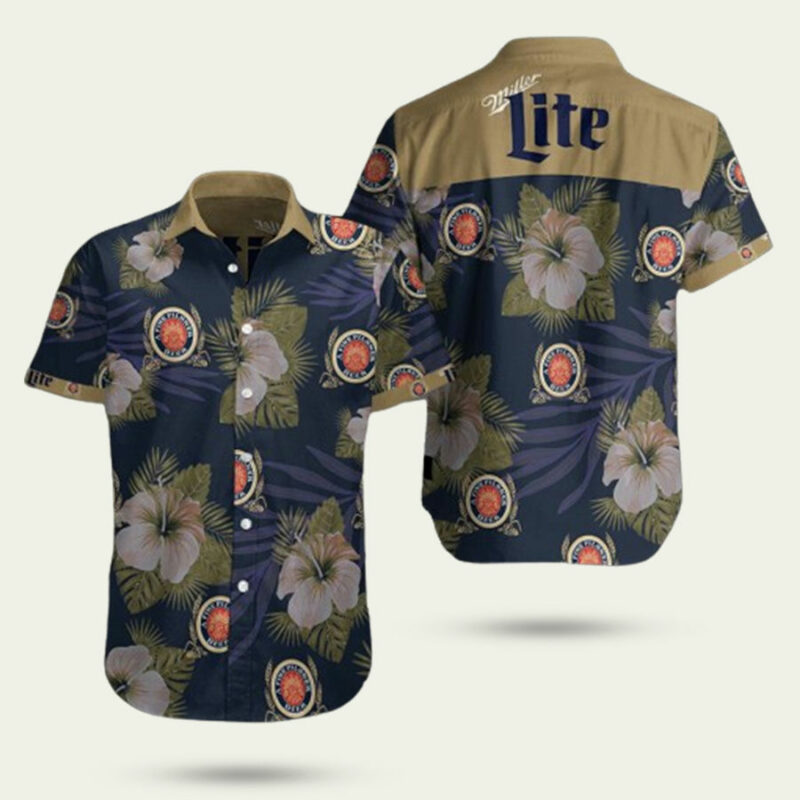 VINTAGE MILLER LITE HAWAIIAN SHIRT