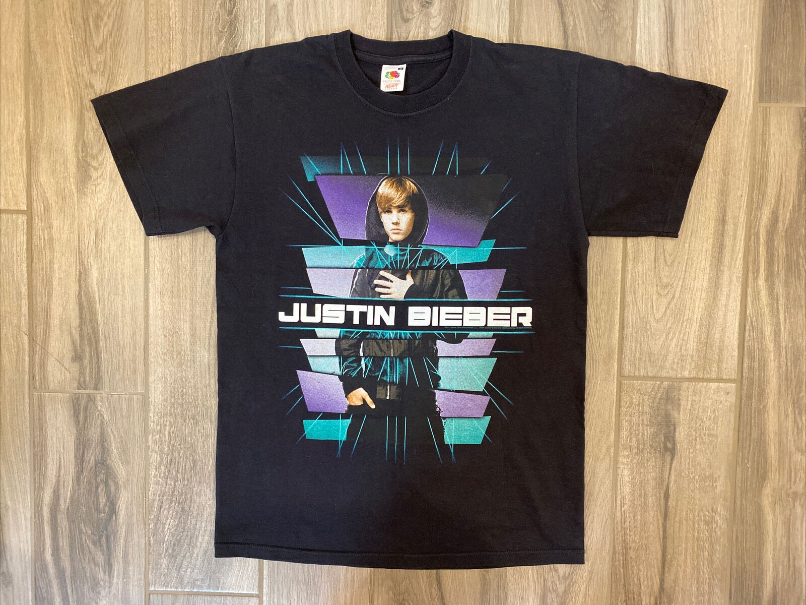 VTG 2011 My World Tour Justin Bieber Black Euro Concert T Shirt Adult Medium