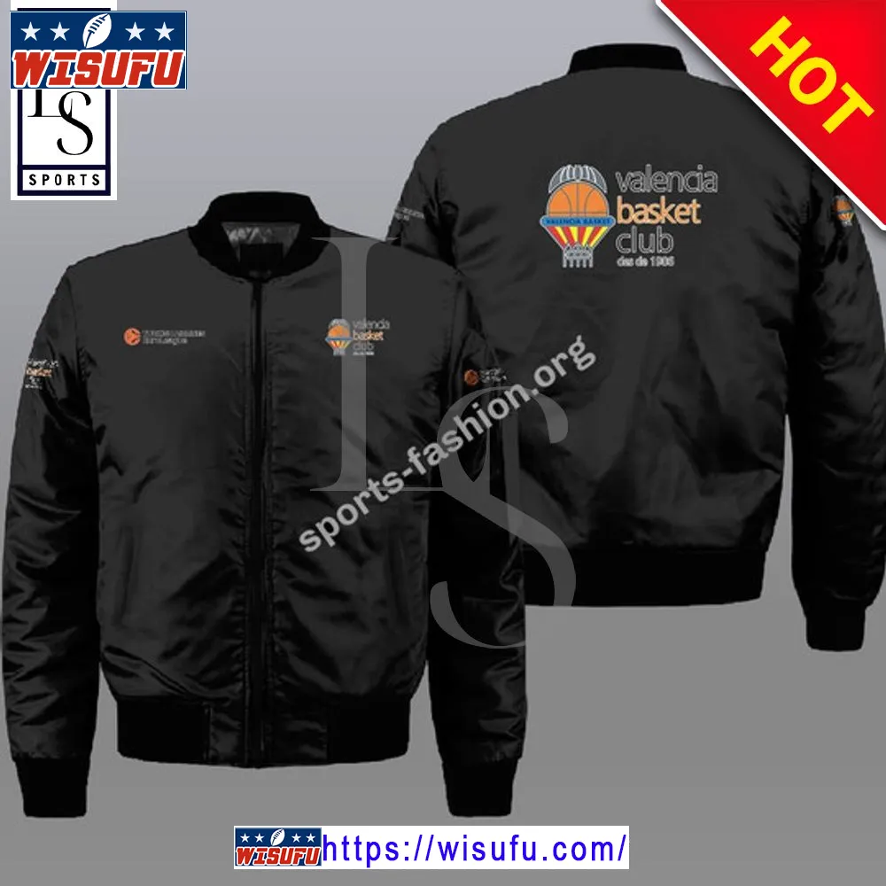 Valencia Basket Black Bomber Jacket