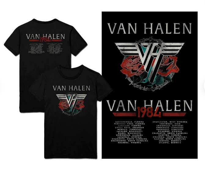 Van Halen Adult T-Shirt - 84 Tour T-Shirt