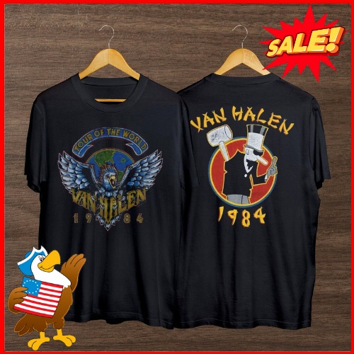 Van Halen tour of the world 1984 t shirt, Vintage Van Halen Retro 90s Shirt