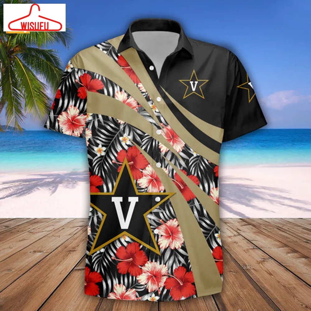 Vanderbilt Commodores Hibiscus Sport Hawaiian Shirt, New Fashion Gifts