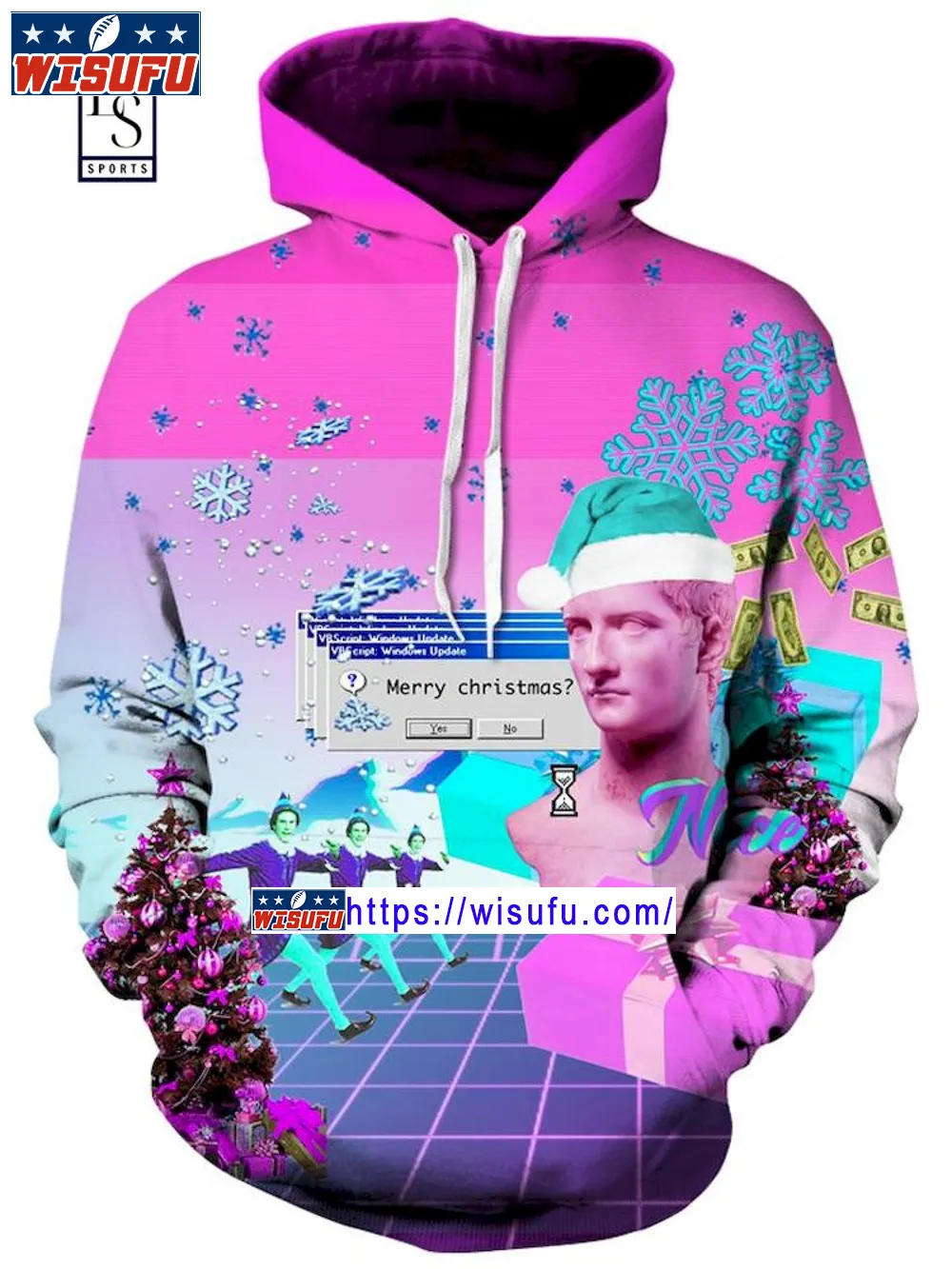 Vaporwave Unis-ex Hoodie