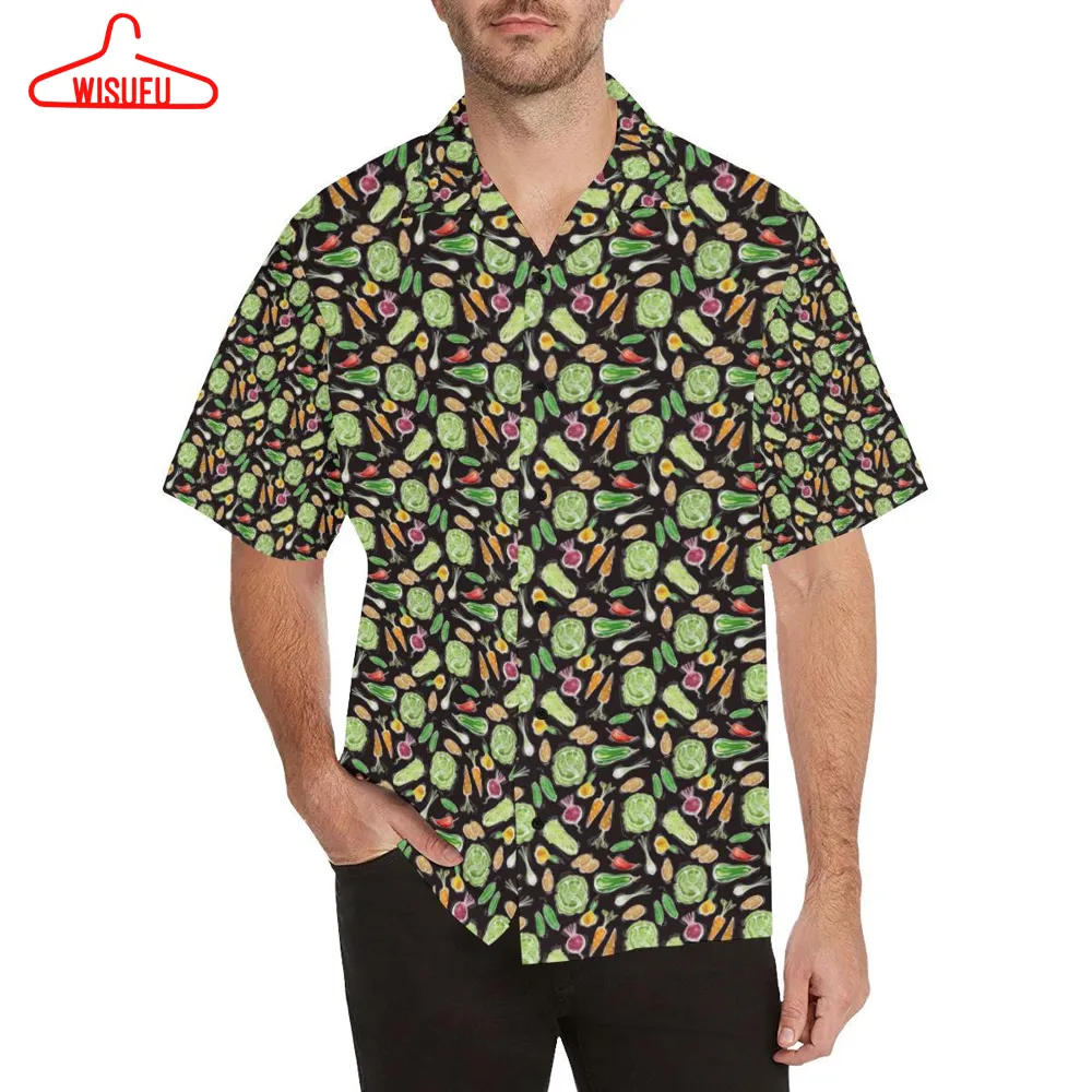 Vegan Draw Themed Design Print Hawaiian Shirt, New Hawaiian Holiday Outfits, New Fashion Gifts