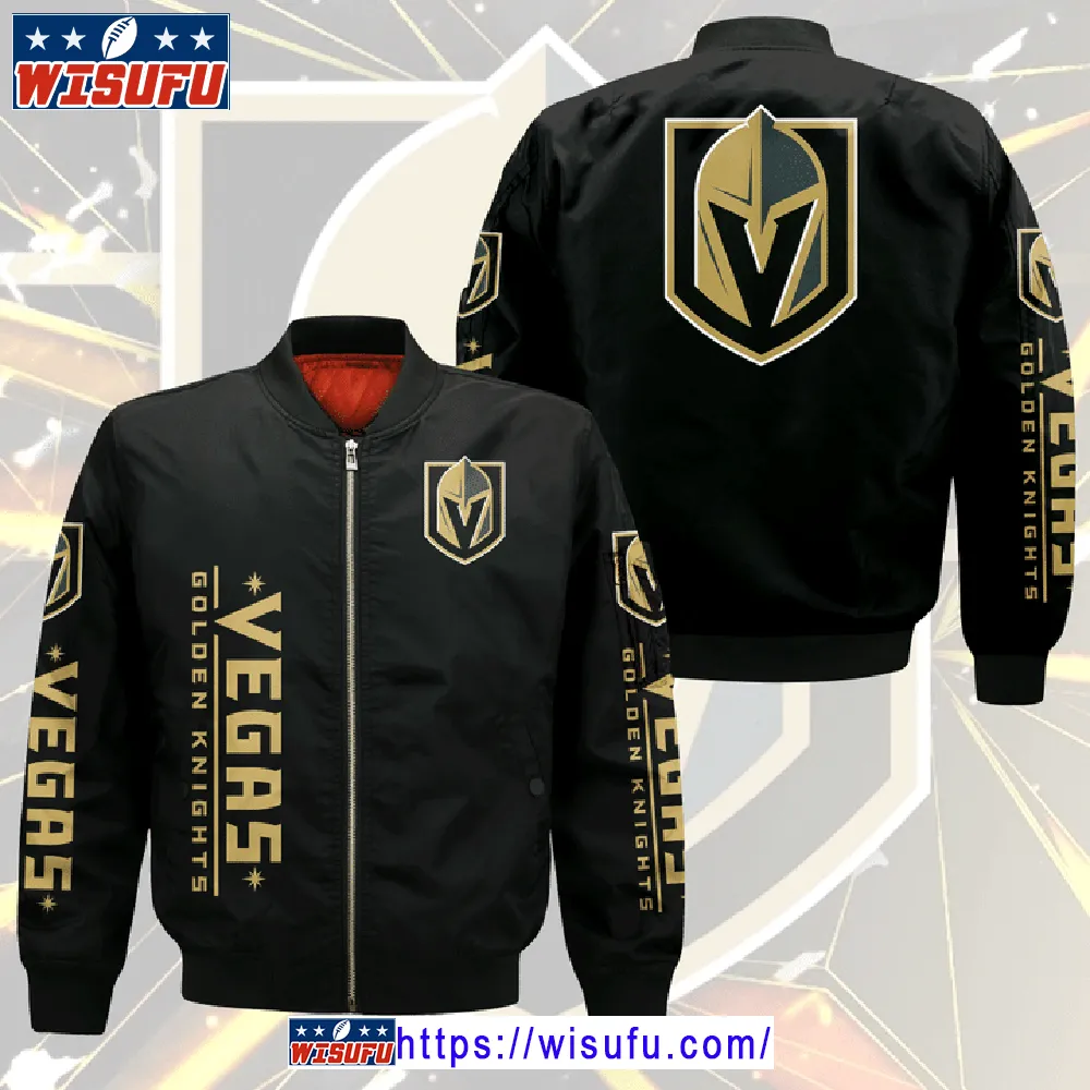 Vegas Golden Knights Black Bomber Jacket