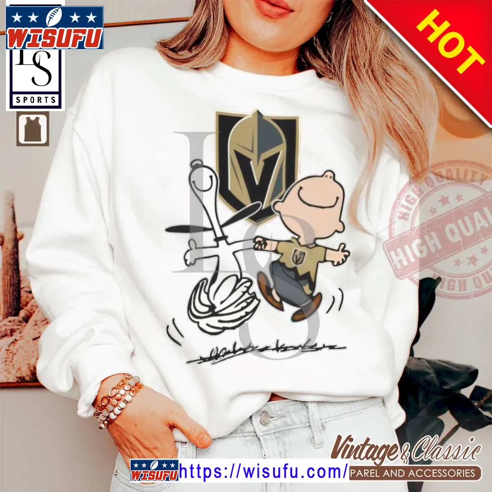 Vegas Golden Knights Charlie Brown And Snoopy Hoodie