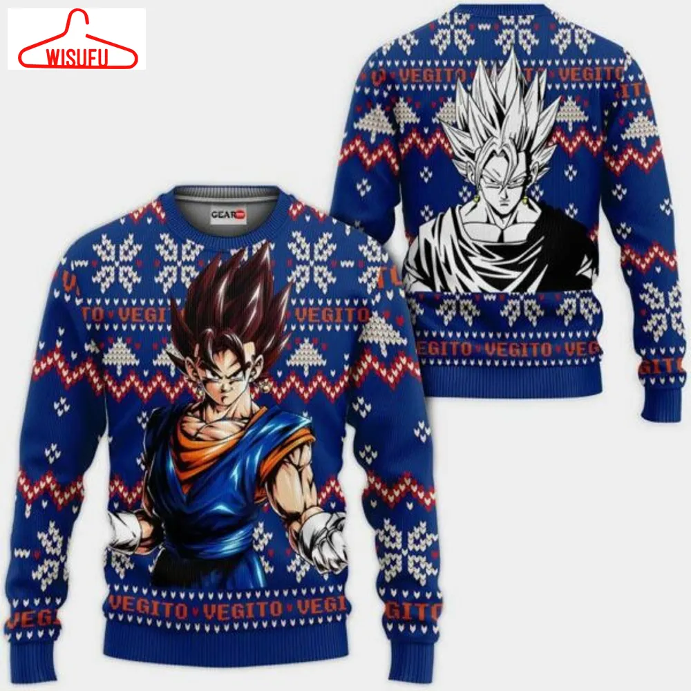 Vegito Ugly Christmas Sweater Anime Dragon Ball Xmas Gifts 1k101,dragon Ball Anime Xmas Christmas Gift Fan