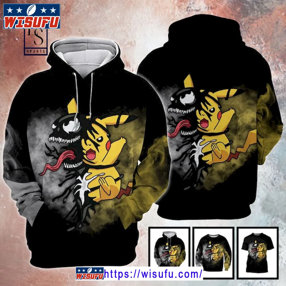 Venom Pikachu 3d Hoodie