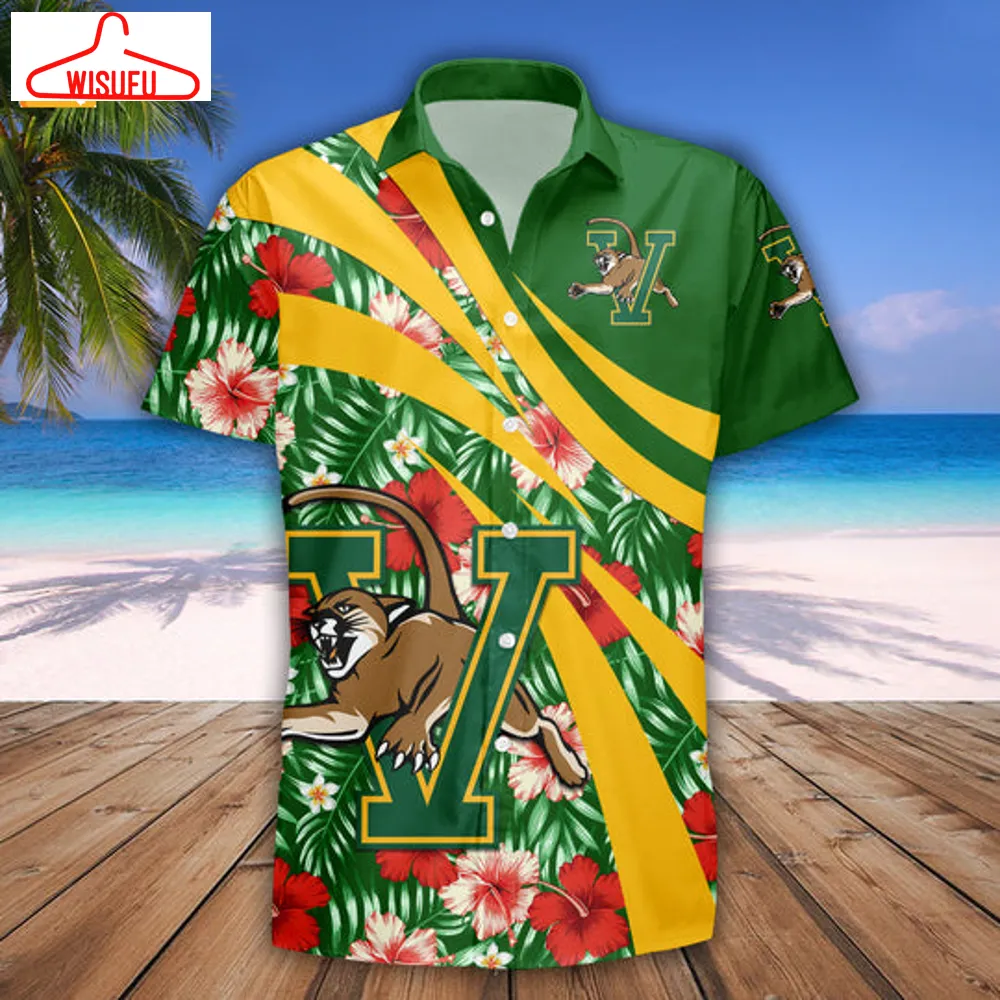 Vermont Catamounts Hibiscus Sport Hawaiian Shirt, New Fashion Gifts