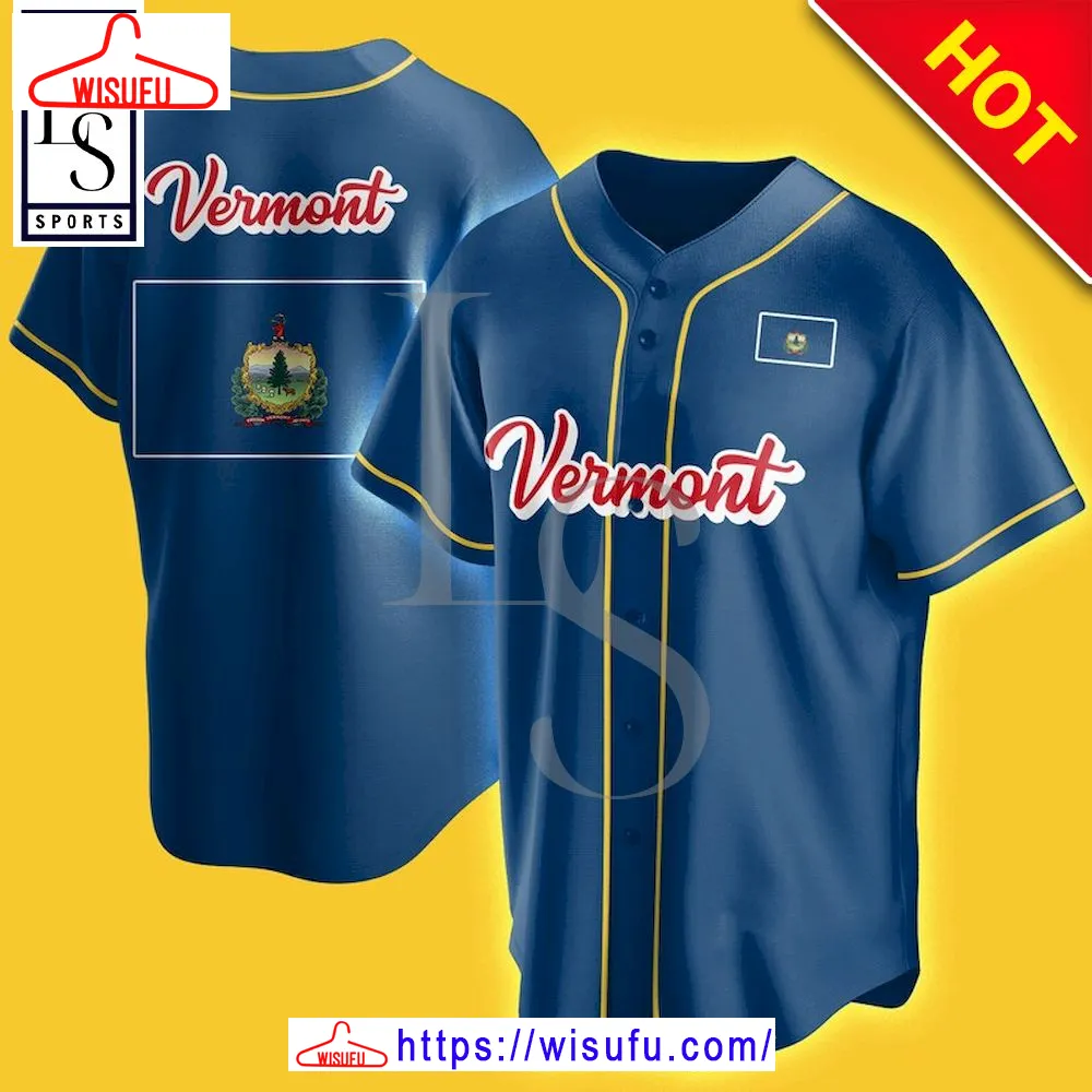 Vermont Flag Jersey Shirt, New Fashion Gifts