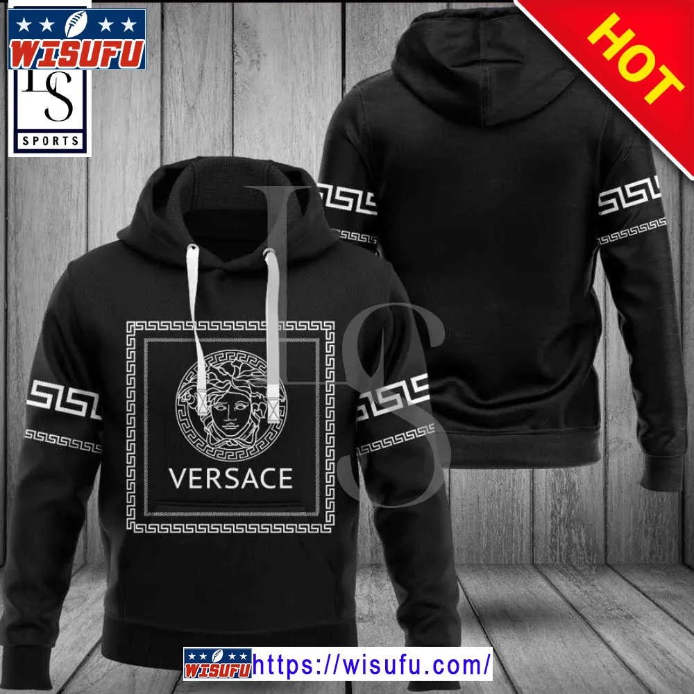 Versa.ce Black Luxur.y Unise-x Hoodie Luxur.y