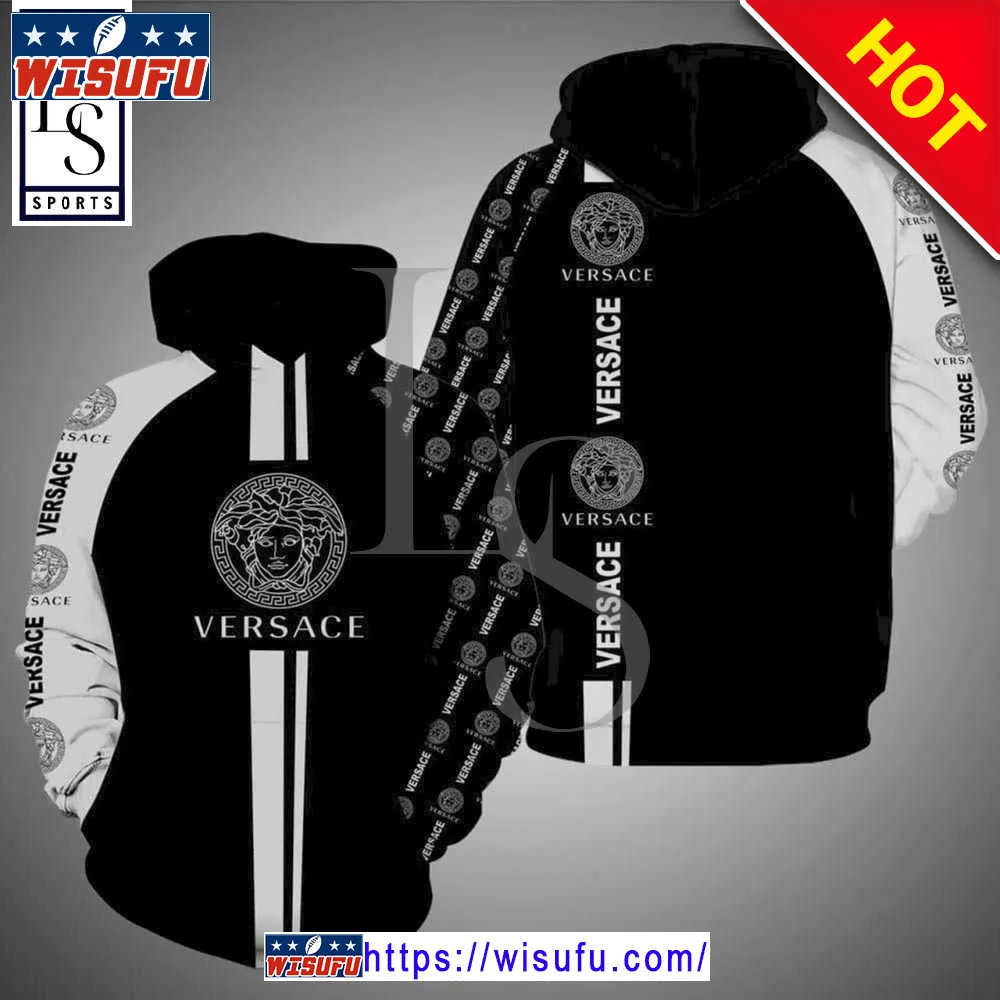 Versa.ce Black Unis-ex Hoodie Luxur.y