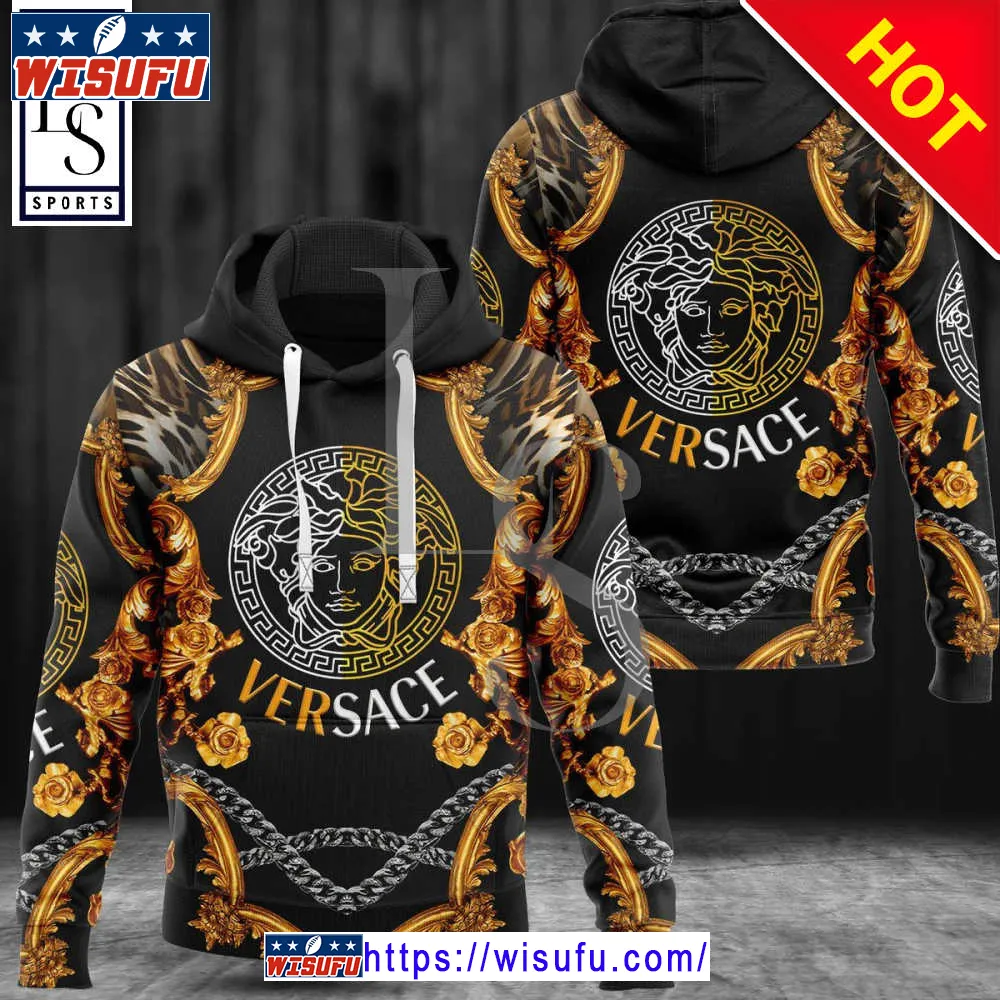 Versa.ce Golden Luxur.y Unise-x Premium Hoodie Luxur.y