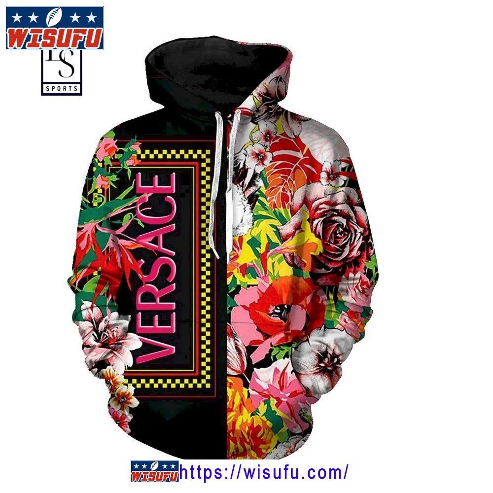 Versa.ce Luxur.y Floral Fashion Hoodie