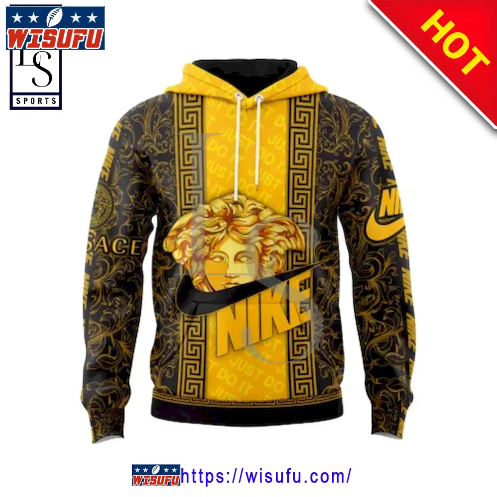 Versa.ce Nik.e Golden Hoodie 3d