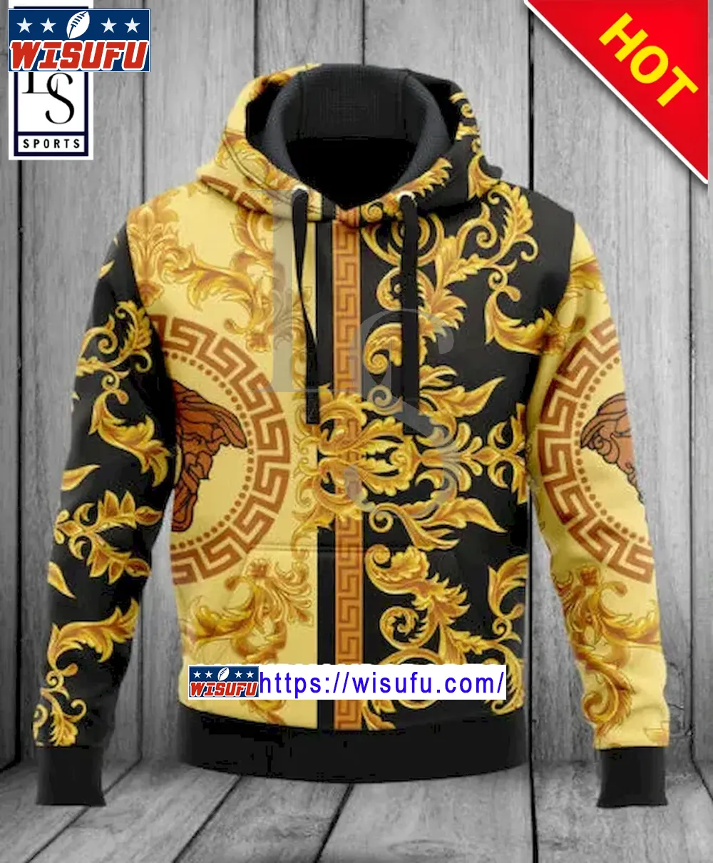 Versa.ce Pattern Golden Hoodie