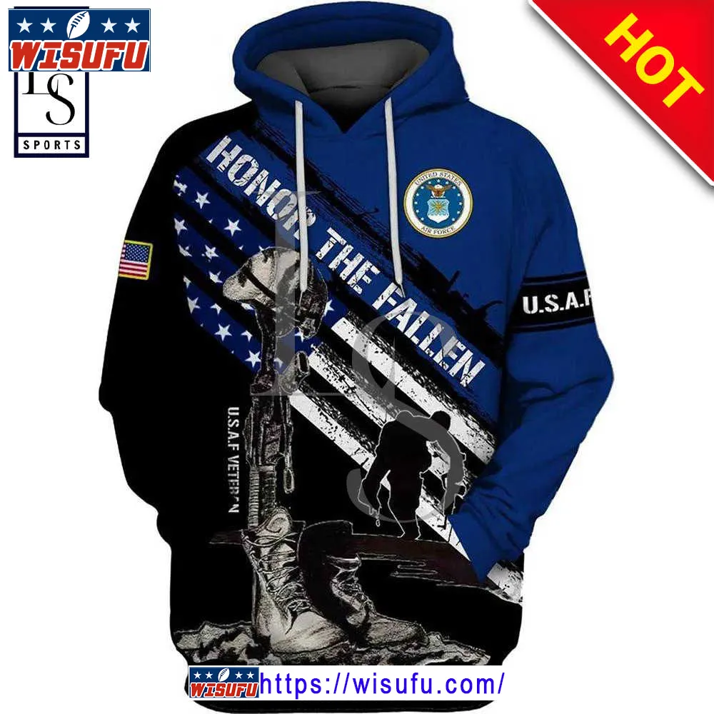 Veteran Air Force Veteran Honor The Fallen 3d Hoodie