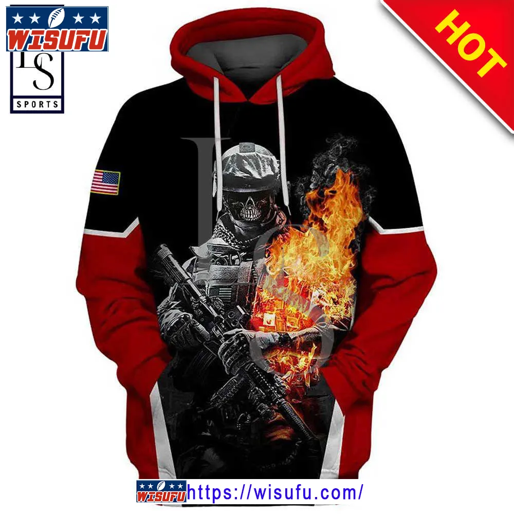 Veteran American Military U S Veteran Warrior 3d Hoodie