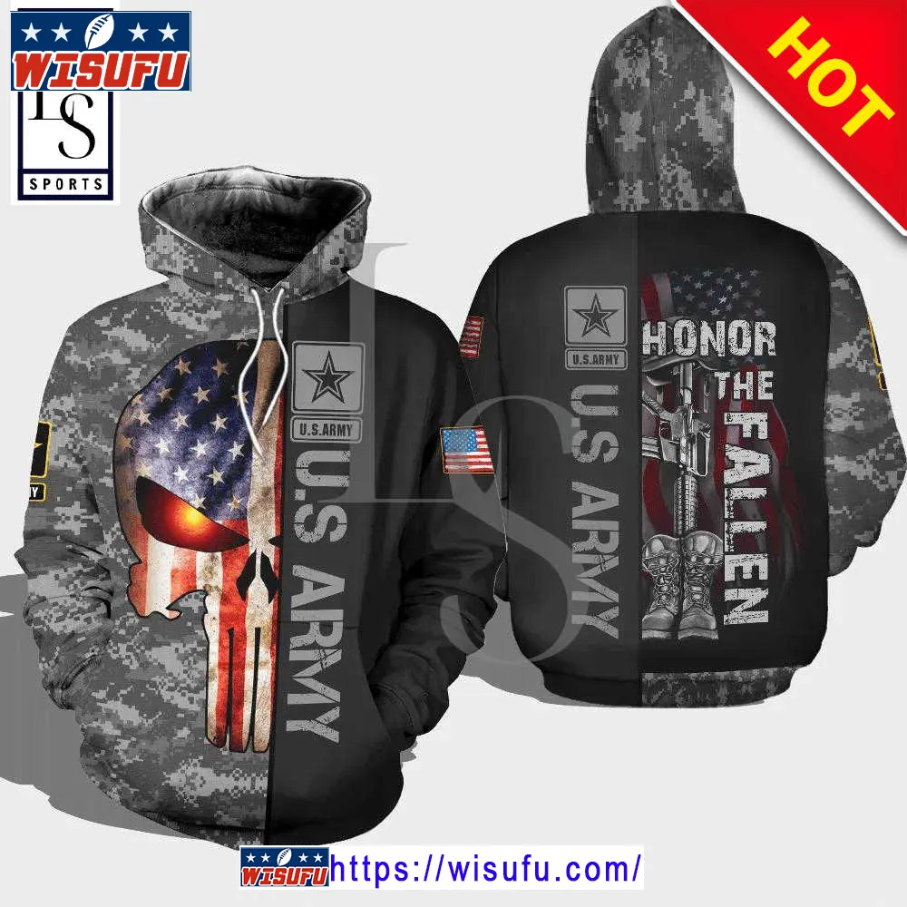 Veteran American Military Us Army Honor The Fallen 3d Hoodie